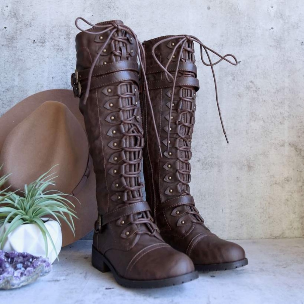 Tall Lace Up Boots